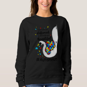 What Makes You Different Elephant Mom Autism Aware Sweatshirt