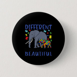 What Makes You Different Elephant Mom Autism Child Button