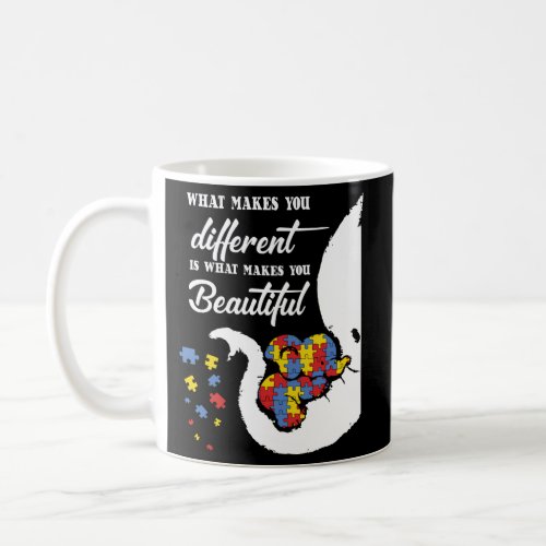 What Makes You Different Elephant Mom Autism Child Coffee Mug