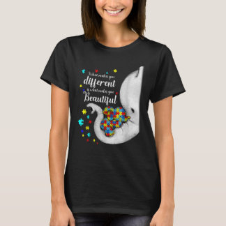 What Makes You Different Elephant Mom Autism T-Shirt