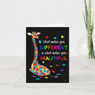 What Makes You Different Giraffe Mom Autism Child Card