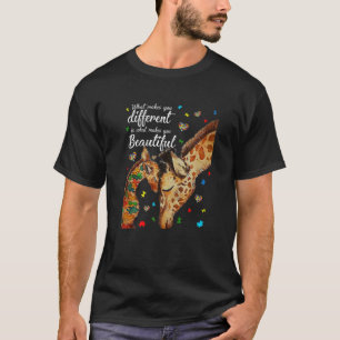 What Makes You Different Giraffe Mom Autism Child T-Shirt