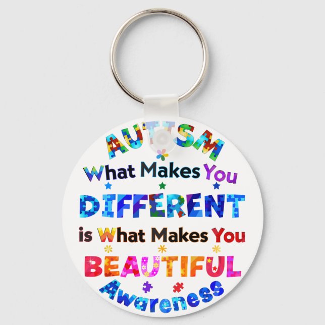 What Makes You DIFFERENT Is BEAUTIFUL Keychain (Front)