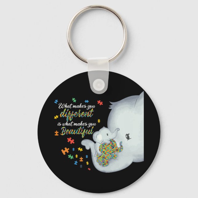 What Makes You Different Is What Makes You Beautif Keychain (Front)