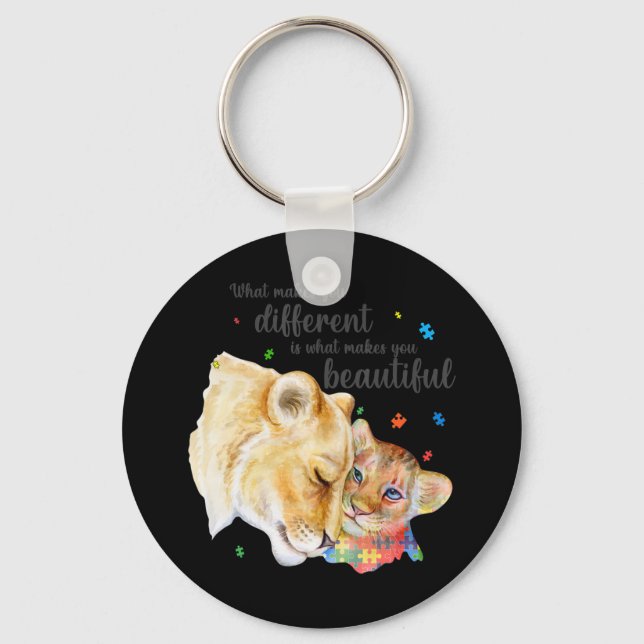 What Makes You Different Is What Makes You Beautif Keychain (Front)