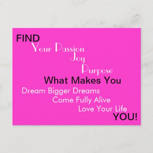 WHAT MAKES YOU Postcard