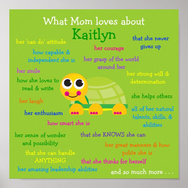 What Mom Loves About Kaitlyn Poster (Front)