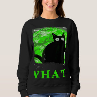What Murderous Cat Holding Knife Halloween Costume Sweatshirt