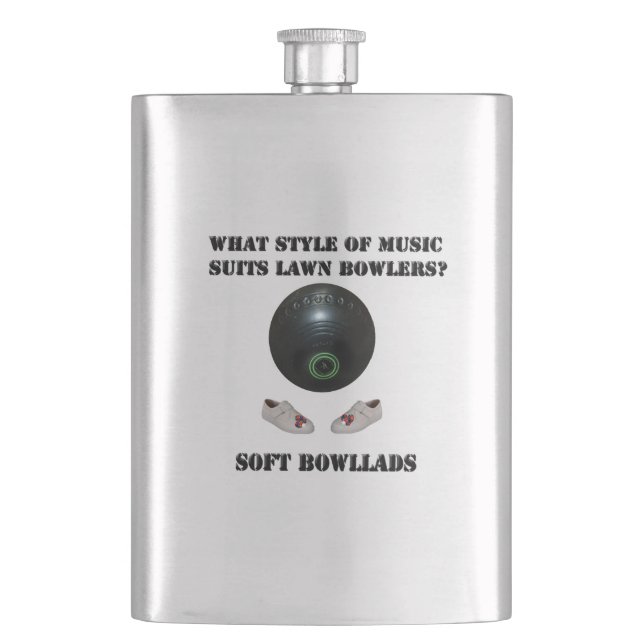 What Music Do Lawn Bowlers Like ?, Flask (Front)