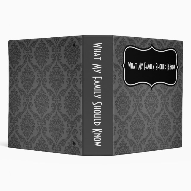 What My Family Should Know Organizer 3 Ring Binder (Background)