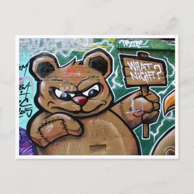 what night teddy postcard (Front)