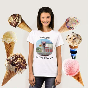 What No Ice Cream - Ostrich Farm T-Shirt
