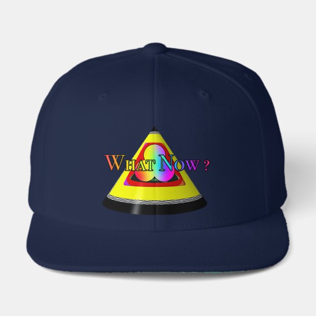 What Now? Flat Visor Classic Snapback Cap   (Front)