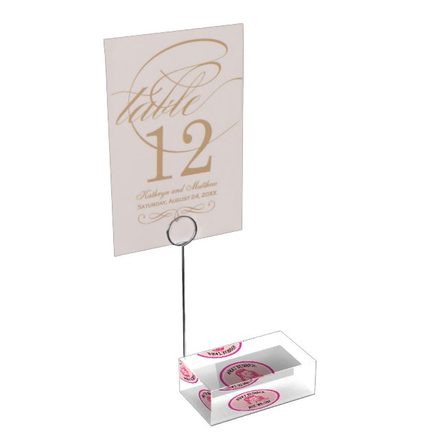 What Number Are We On?  Retro Table Card Holder (Corner)