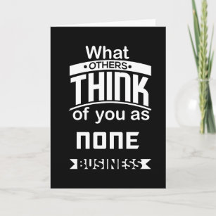 What Others Think of You As None Business Card