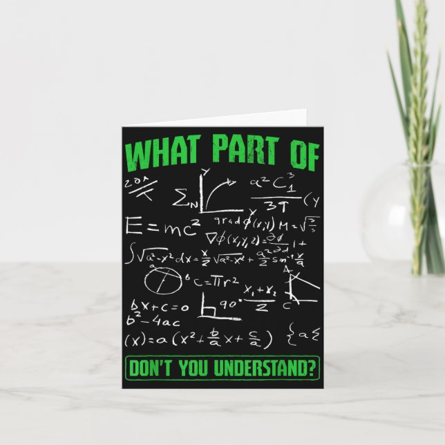 What Part Don't You Understand Engineering Student Card (Front)