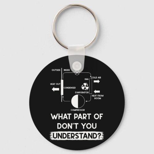 What Part Dont You Understand HVAC Tech Technician Keychain