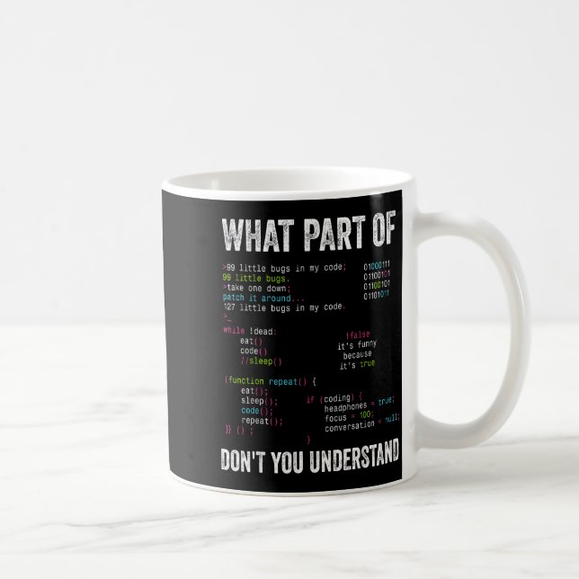 What Part Of Don't You Understand Computer Science Coffee Mug (Right)