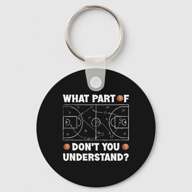 What Part Of Don't You Understand Fun Sketll Coach Keychain (Front)