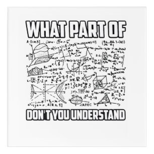 What Part Of Don't You Understand? Funny Math  Acrylic Print