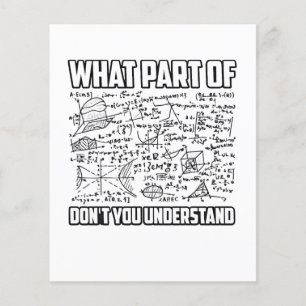 What Part Of Don't You Understand? Funny Math  Flyer