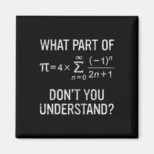What Part Of Don't You Understand Gift Math Equati Magnet