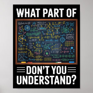 What part of dont you understand math humor poster