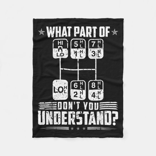 What Part Of Don't You Understand Trucker  Fleece Blanket (Front)