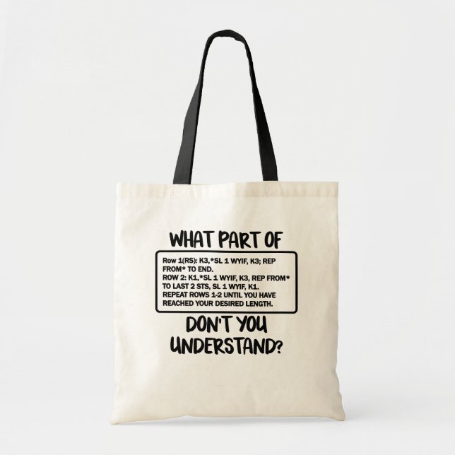 What Part of Knitting Tote Bag (Front)