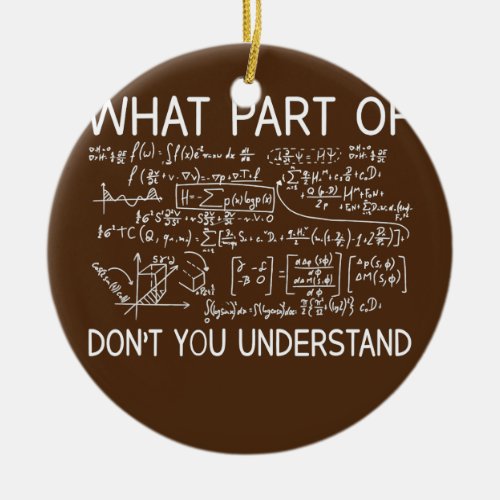 What Part Of Maths Dont You Understand Teacher Ceramic Ornament