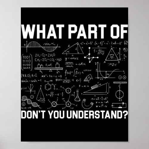 What Part Of Maths Dont You Understand Teacher Poster