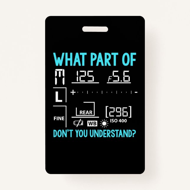 What Part Of Photographer Badge (Front)
