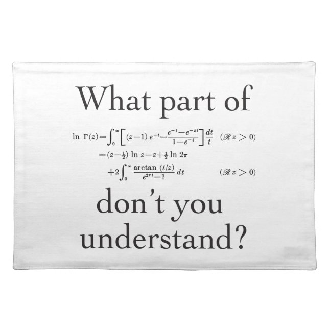 What Part of...? Placemat (Front)