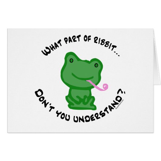 What part of Ribbit... Cards (Front Horizontal)