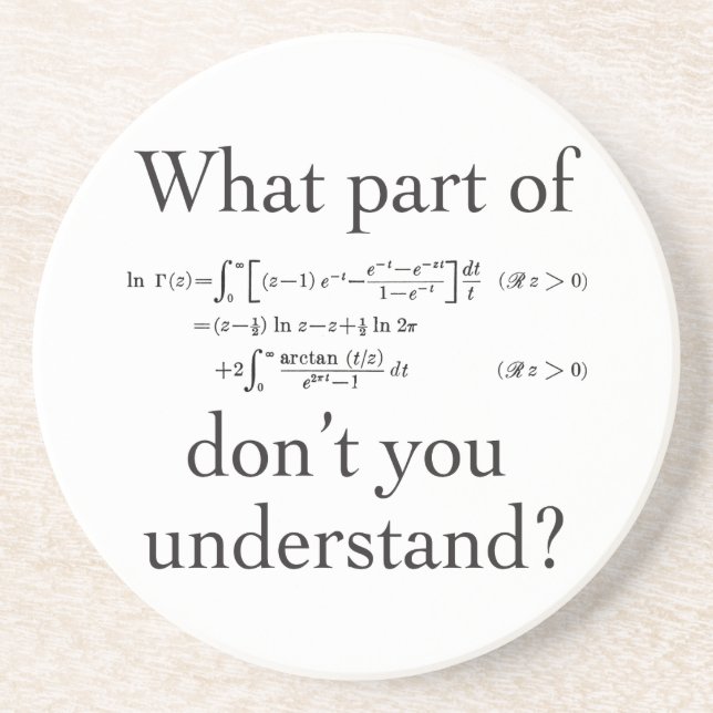 What Part of... Sandstone Coaster (Front)