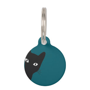 What? Peeking Cat Pet ID Tag
