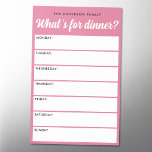What 's for dinner weekly planner magnetic dry erase sheet<br><div class="desc">What 's for dinner magnetic dry erase sheet with Monday to Sunday calendar for you to plan your meals.</div>
