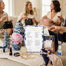 What’s in Your Purse? Bridal  Shower Blue Game