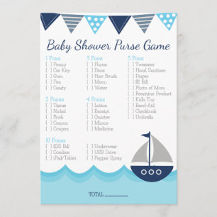 What’s in Your Purse? – Sailor Baby Shower Game Program