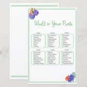 What’s in your purse succulent baby shower (Front/Back)