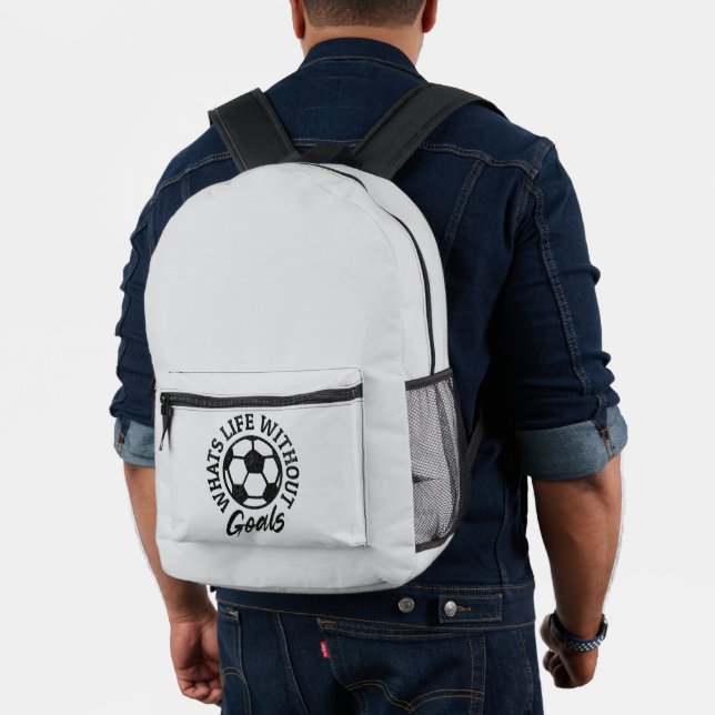 What’s Life Without Goals – Motivational Minimalis Printed Backpack (Insitu (Model))