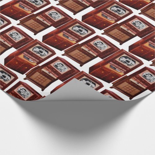 whats on tv 1951 wrapping paper
