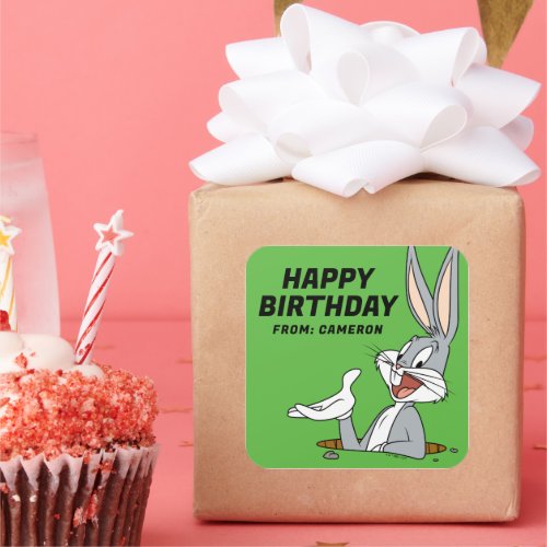 WHATS UP DOC BUGS BUNNY  Happy Birthday Square Sticker