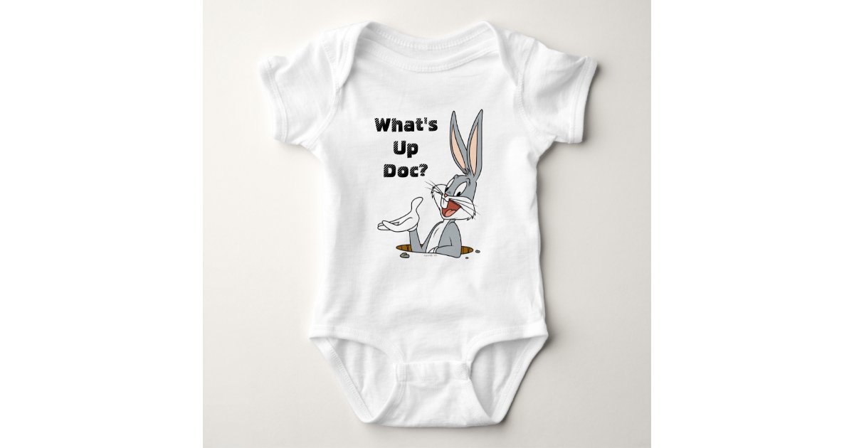 What S Up Doc Bugs Bunny Rabbit Hole Baby Bodysuit Zazzle Com