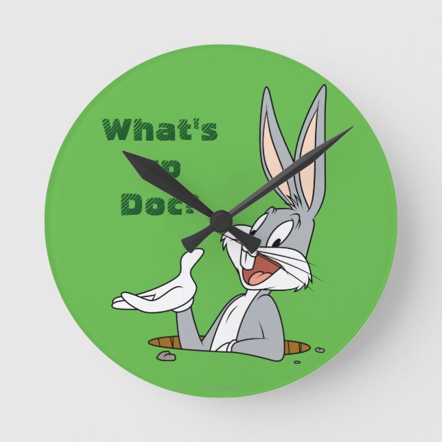 WHAT’S UP DOC?™ BUGS BUNNY™ Rabbit Hole Round Clock (Front)