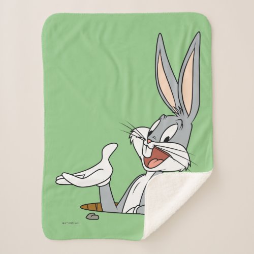 WHATS UP DOC BUGS BUNNY Rabbit Hole Sherpa Blanket