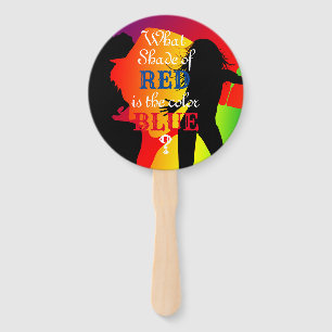 What shade of Red is Blue? Hand Fan