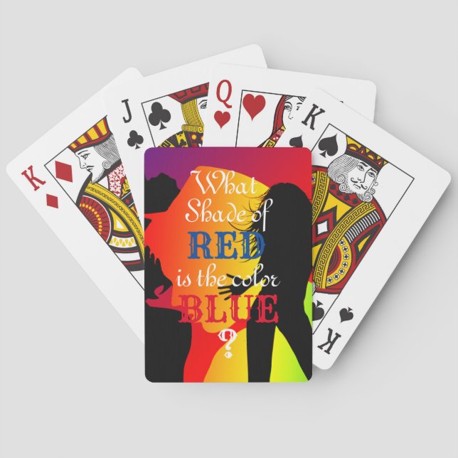 What shade of Red is Blue? Poker Cards (Back)