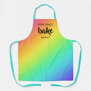 What Shall I Bake Today? Rainbow Gradient Apron