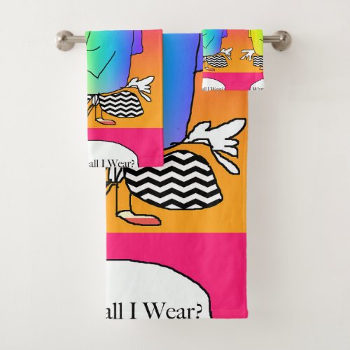 What Shall I Wear Comic Bath Towel Set